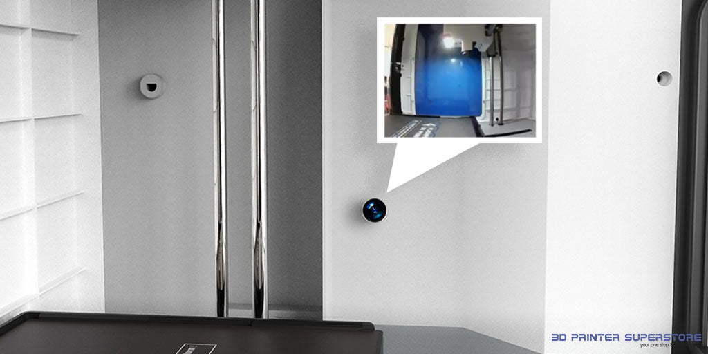 HD camera on the inside of the flashforge adventurer 3