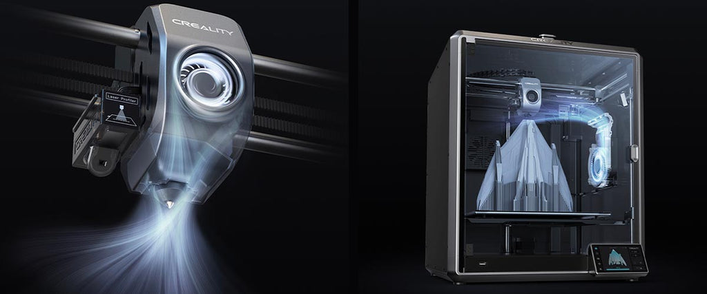 Dual flow cooling fans improove pritn quality on the K1 Max