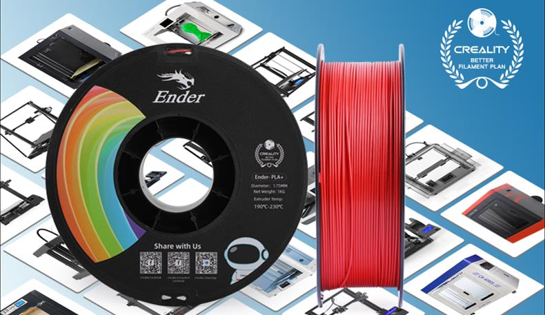 Creality Ender PLA+ filament is highly compativle with 3rd part 3d printers