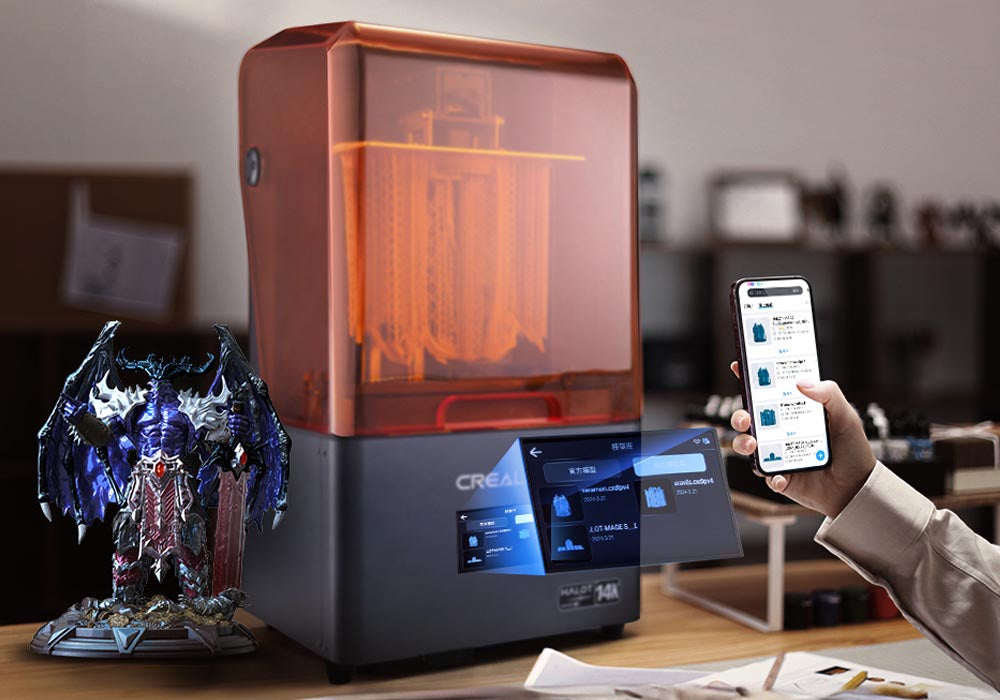  HALOT BOX adopts a simplified workflow and offers readily usable presets for HALOT resin printers. And it also supports WLAN printing