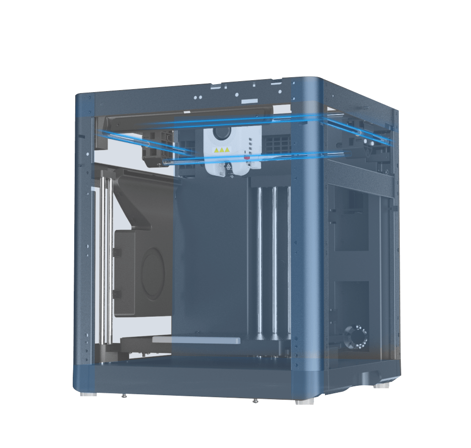 Rigid Core XY gantry ensures high speeds and acceleration