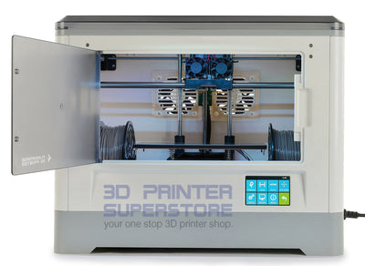 Flashforge Dreamer 3D Printer is WiFi enabled with enclosed build chamber.