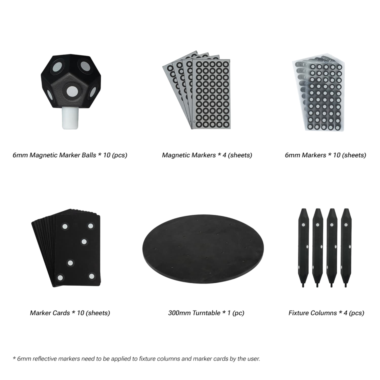 Shining 3D Scanning Accessories Kit contents