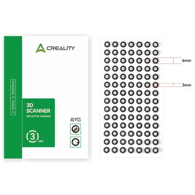 3mm Reflective 3d scanning dots for Creality 3d scanners