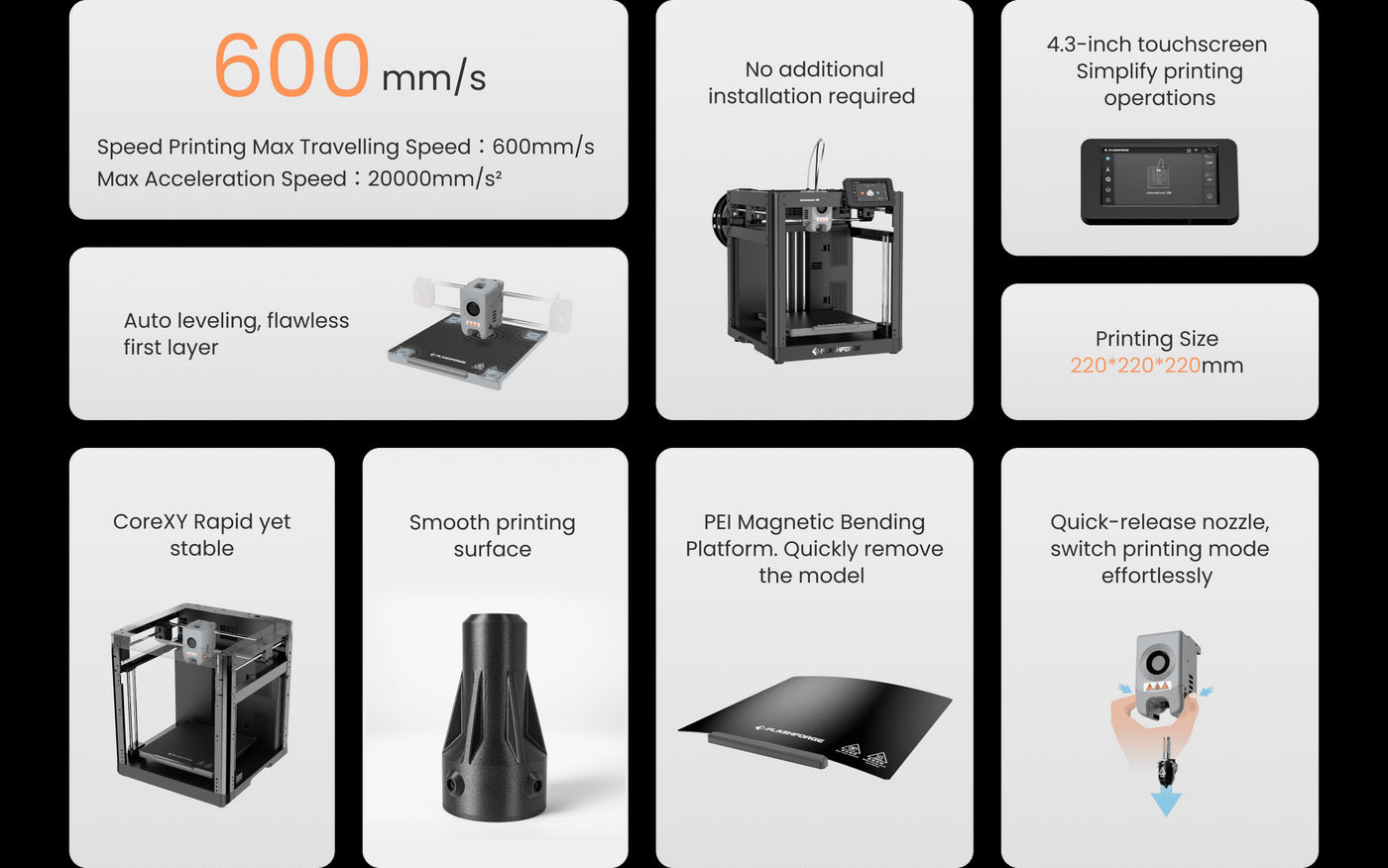 Specifications of the Adventurer 5m 3d printer
