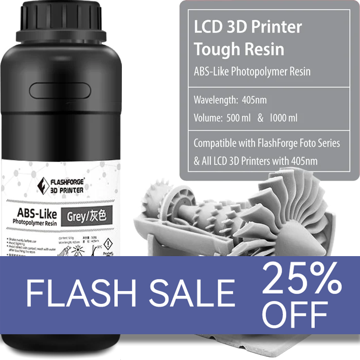 LCD ABS-Like Tough Photopolymer Resin Grey