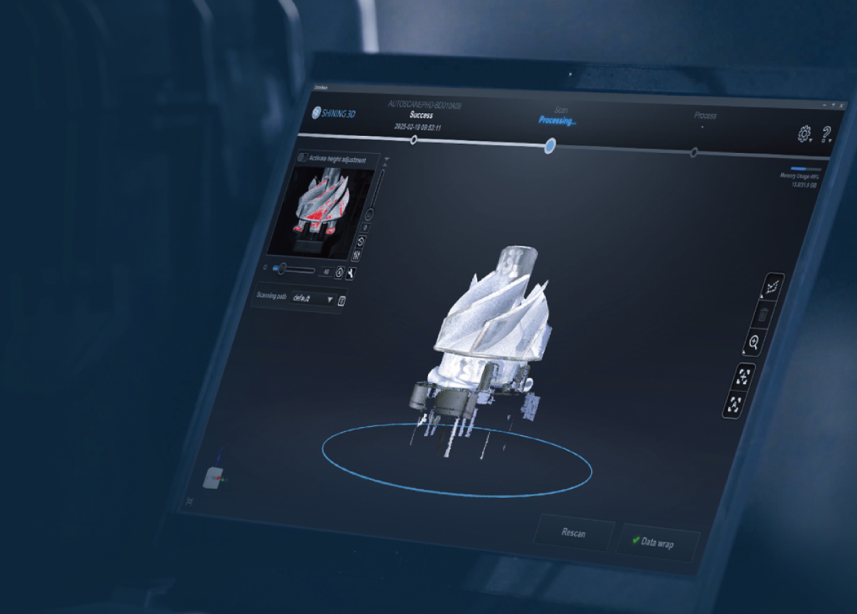 AutoScan Inspec2 is Powered by UltraScan software by Shining 3D