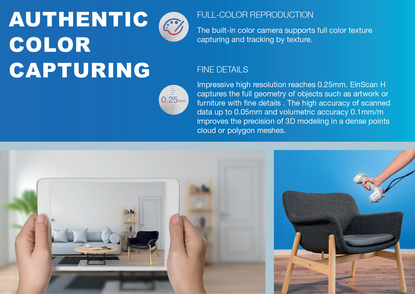 Shining 3D Einscan H Colour Capturing