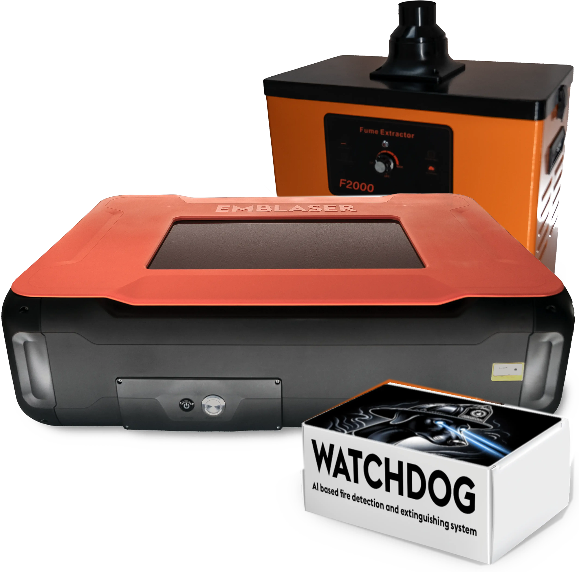 Emblaser Pro + WatchDog + Fume Extractor Bundle - Laser Cutter & Engrazer Darkly Labs