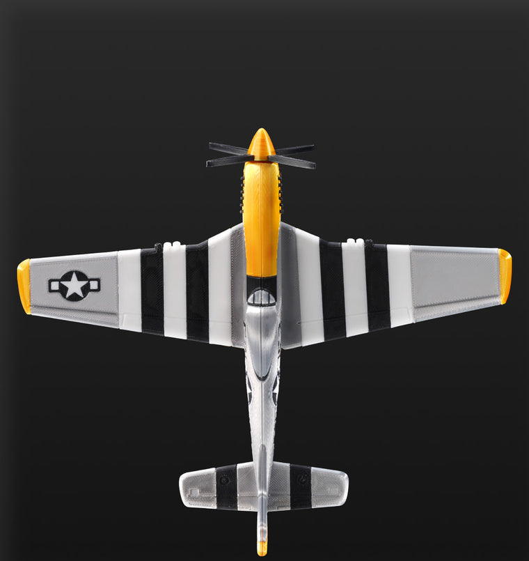 Multicolored 3d print sample of mustang on Bambu Lab P2S