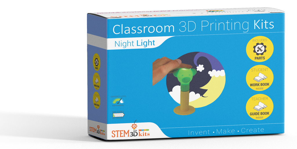 Night Light Classroom 3D Printing Kit STEM 3d kits