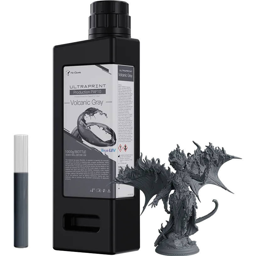 HeyGears UltraPrint Production PAF10 Flexible Resin (PVC-like) GREY