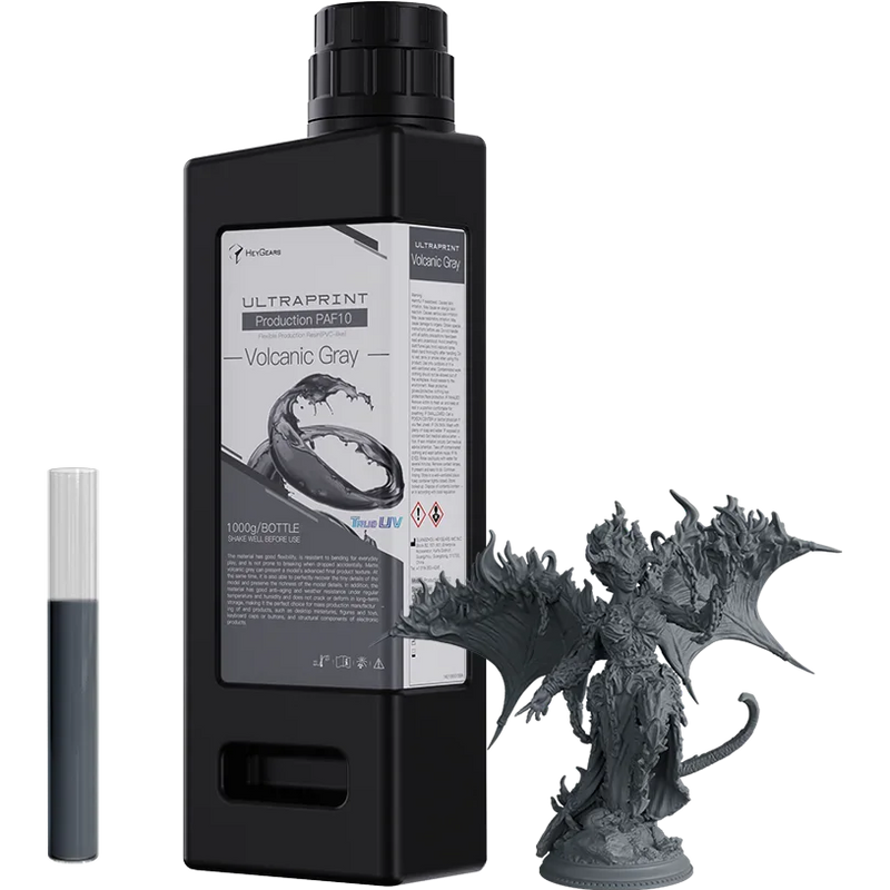 HeyGears UltraPrint Production PAF10 Flexible Resin (PVC-like) GREY