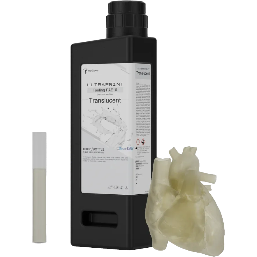 UltraPrint-Tooling PAE10 Elastic Tool Resin Silicone-like TRANSLUCENT HeyGears
