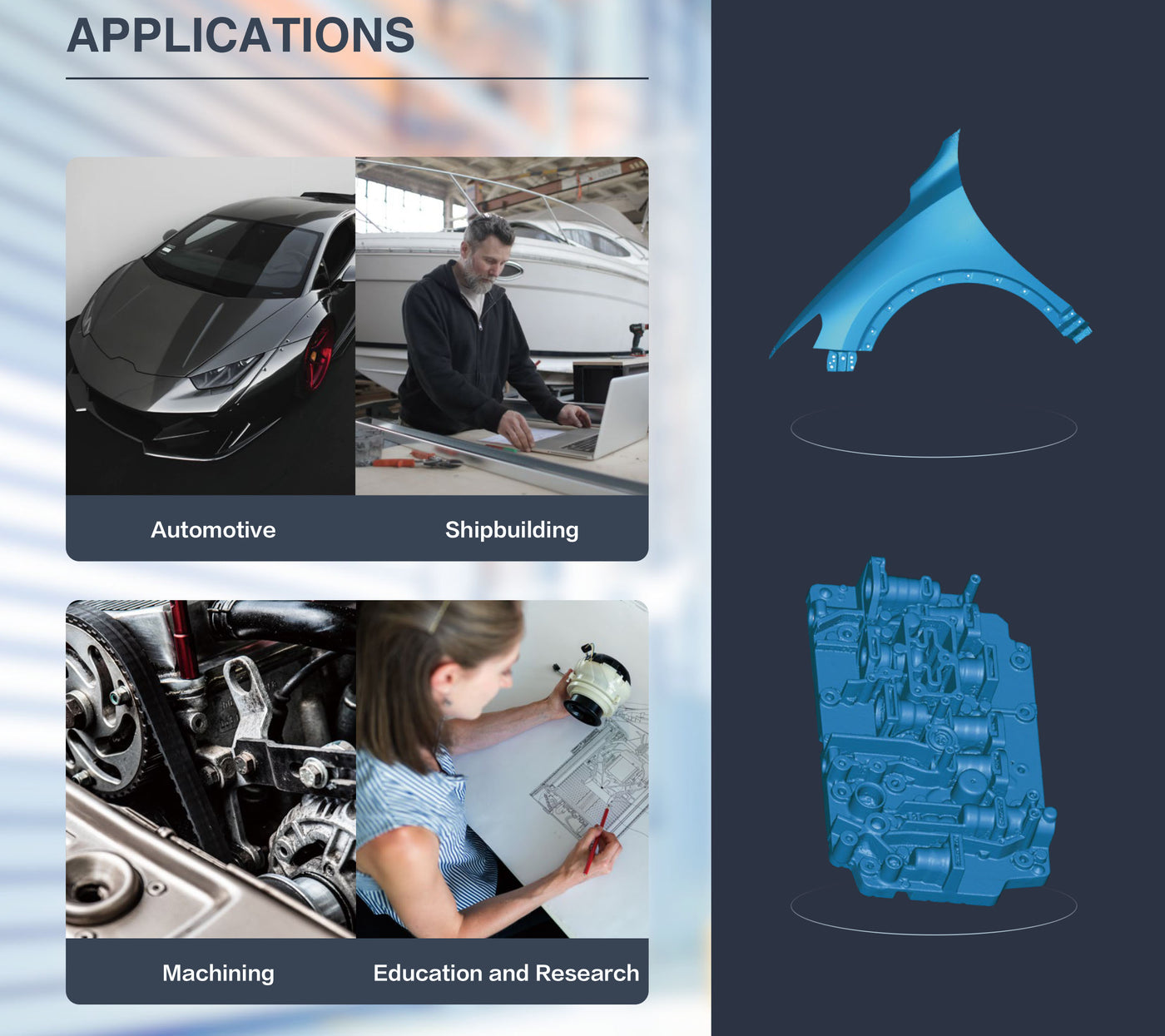 Applications for the Einscan HX 3d scanner by Shining 3D