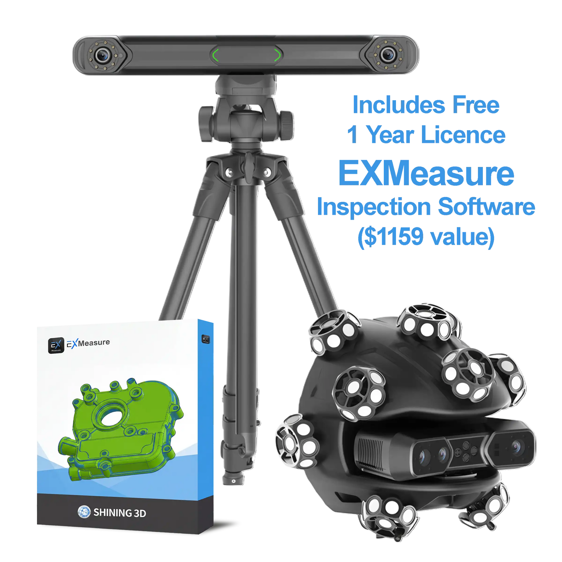 Einscan Trak with free EXMeasure Inspection software from Shining 3D