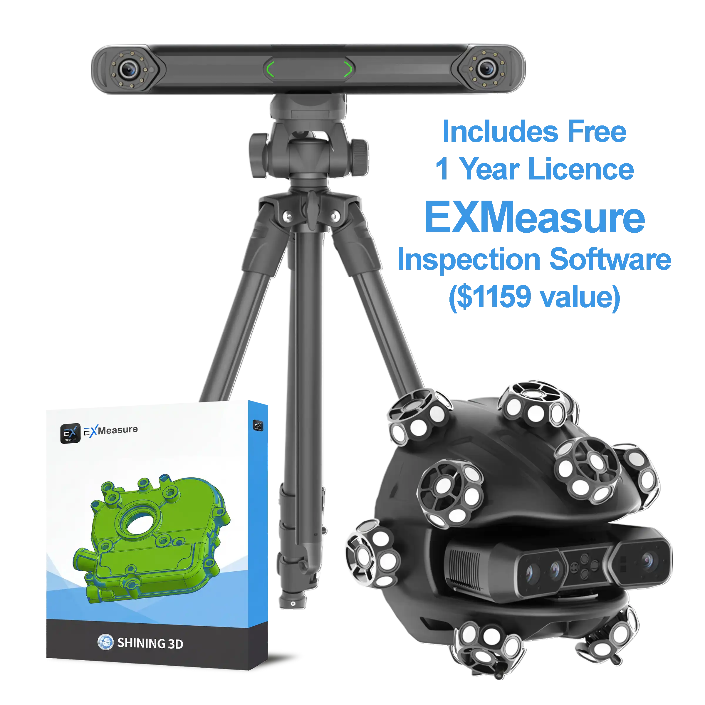 Einscan Trak with free EXMeasure Inspection software from Shining 3D