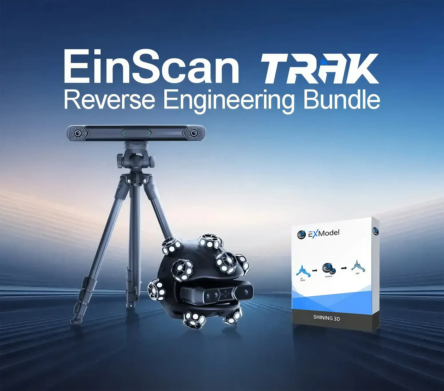 Einscan TRAK Reverse Engineering Bundle including EXModel Pro