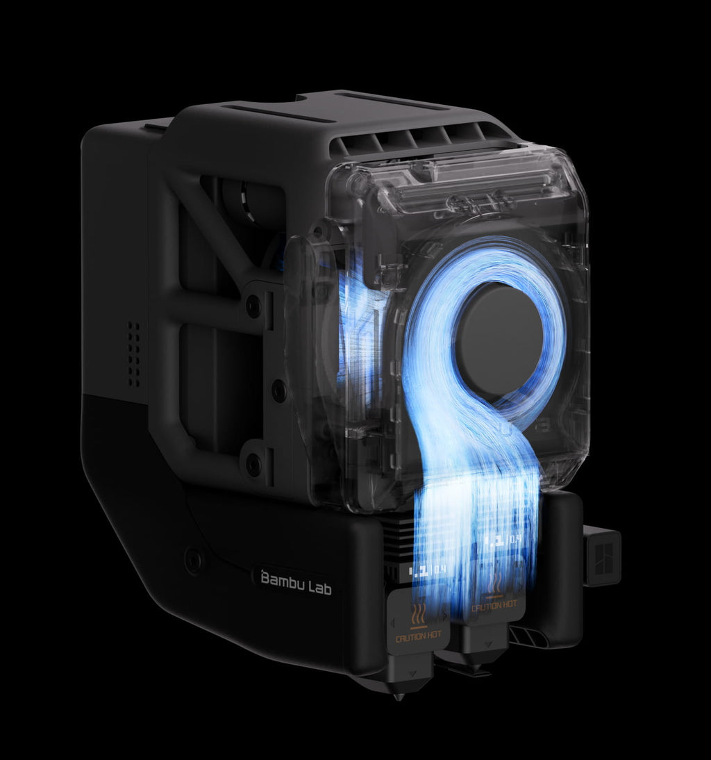 Improved airflow of the h2d pro toolhead ensures more reliable 3d printing