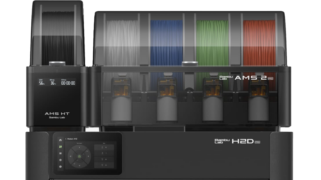 Bambu Lab AMS 2 Pro and AMS HT is included with the H2D Pro 3D Printer by Bambu Lab