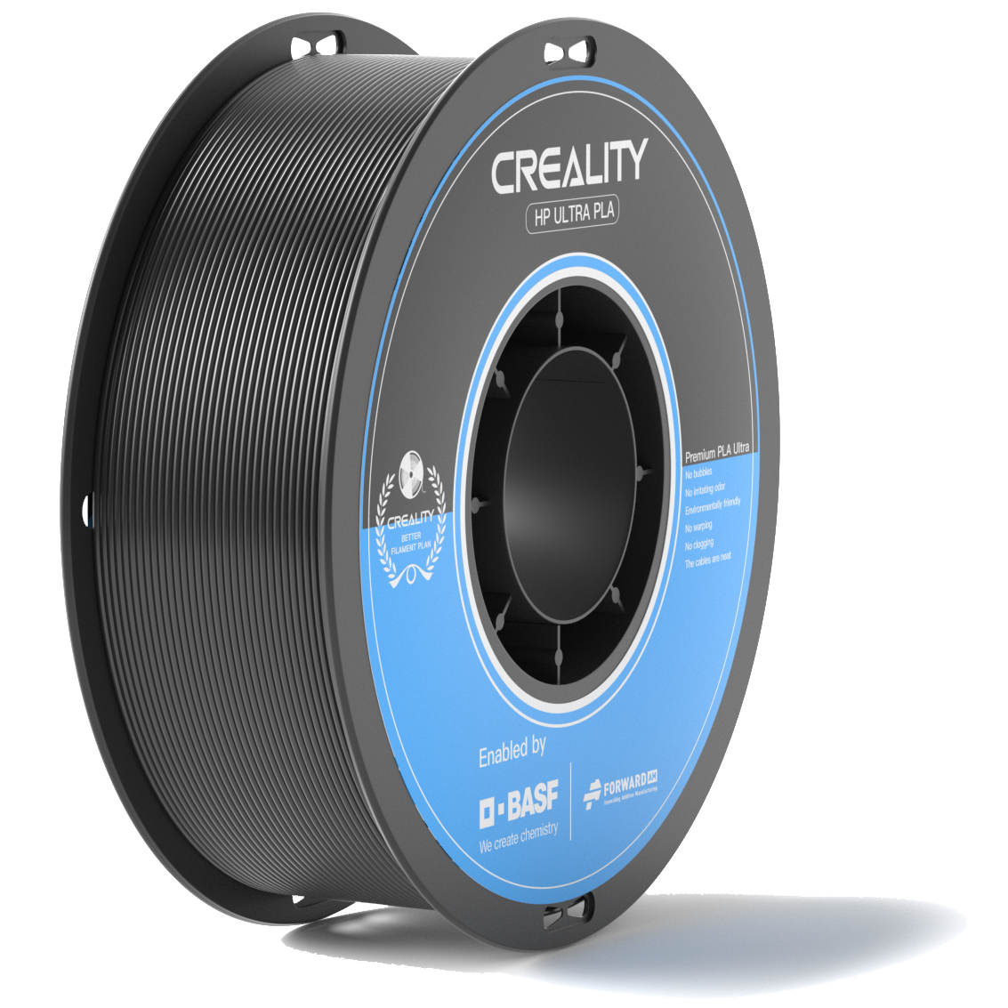Black HP-ultra PLA hyperspped filament co-founded by Creality & BASF