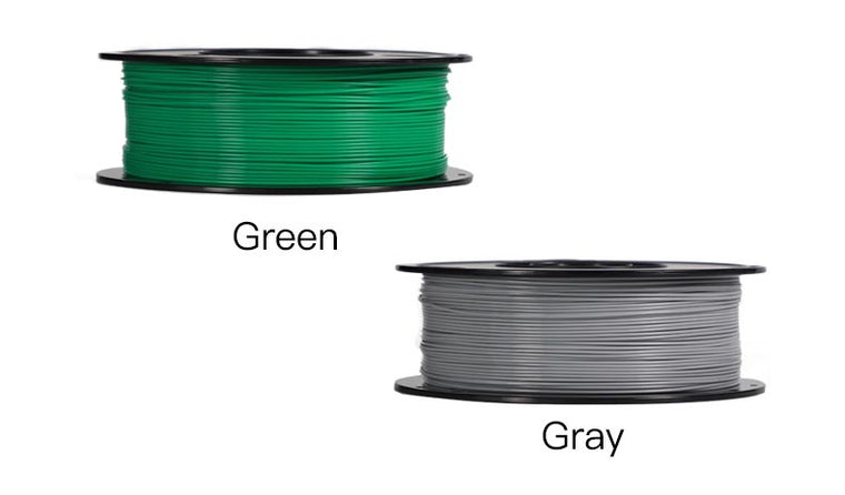 BASF Creality Ultrafuse PLA hyper speed 3d printing filaments in green and grey