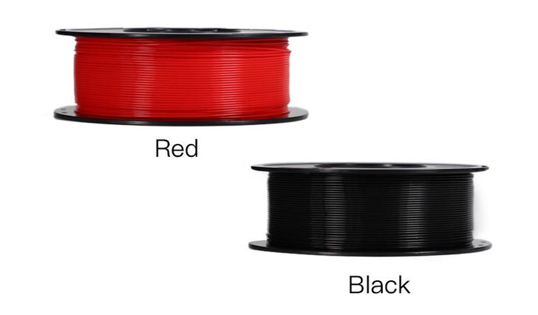BASF Creality Ultrafuse PLA hyper speed 3d printing filaments in red and black