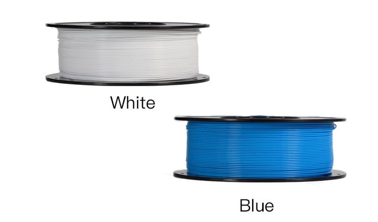 BASF Creality Ultrafuse PLA hyper speed 3d printing filaments in white and blue