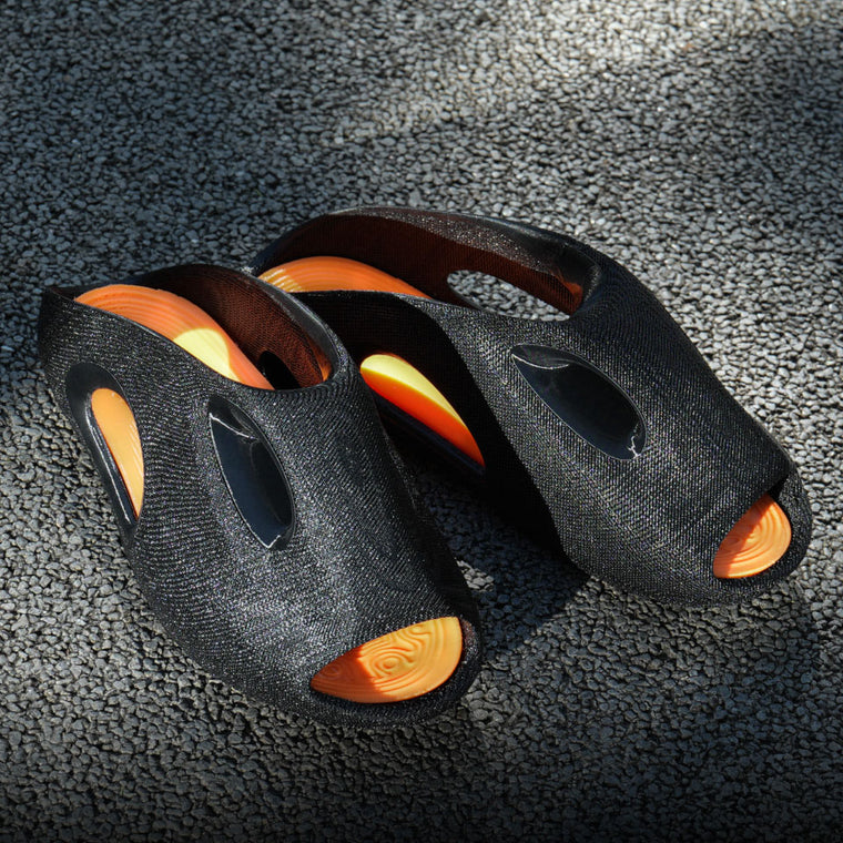 Bambu Lab P2S multi-material print sample of shoes in TPU