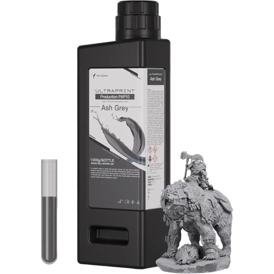 HeyGears UltraPrint-Production PAP10 Precise Detail Resin ASH GREY Resin