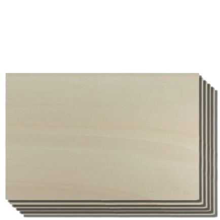 Poplar Plywood 3mm (5 pack) for laser Emblaser Laser Cutters by Darkly Labs