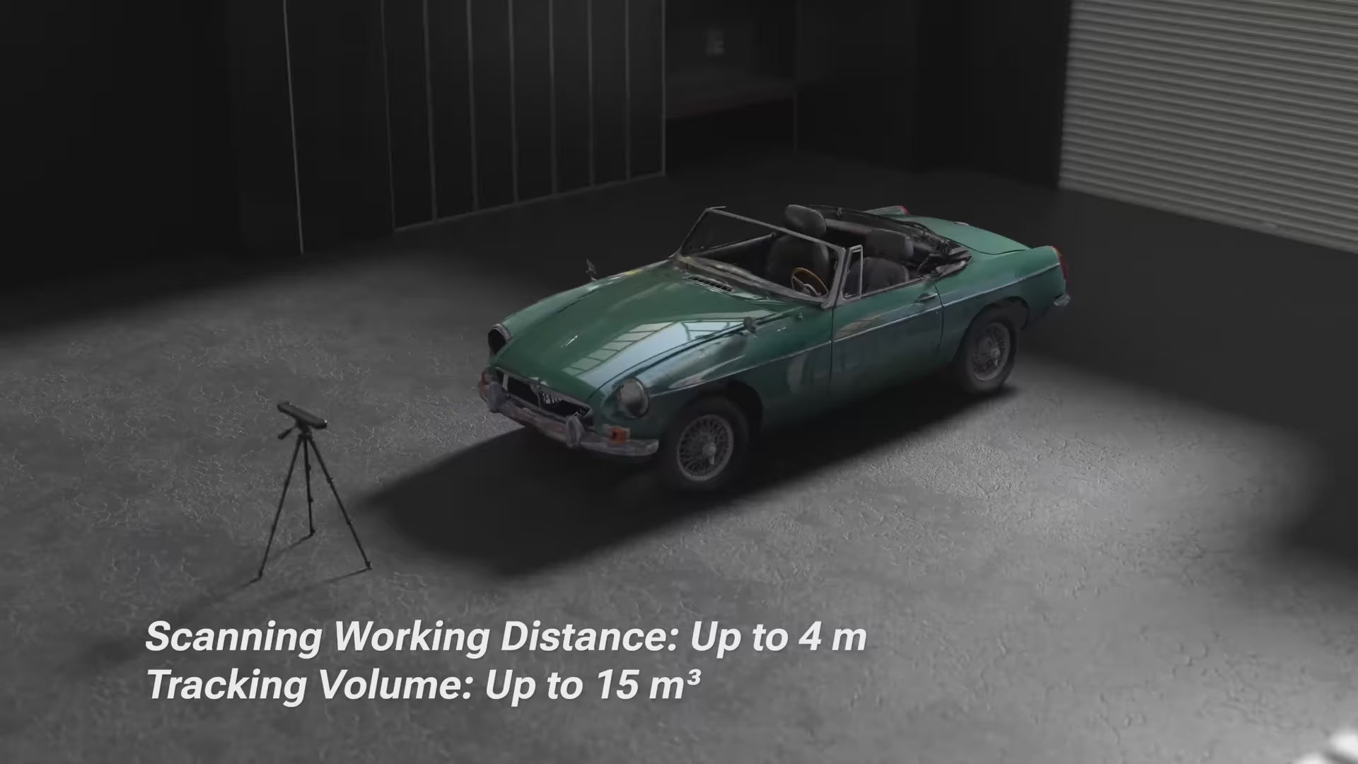 Load video: Shining 3D Einscan Trak Tracker working distance up to 4 meters
