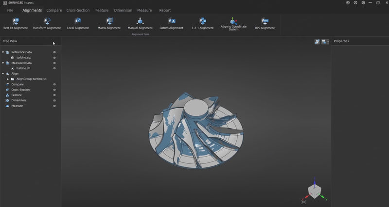 AutoScan UltraScan software integrates with Shining Inspect Software for report generation