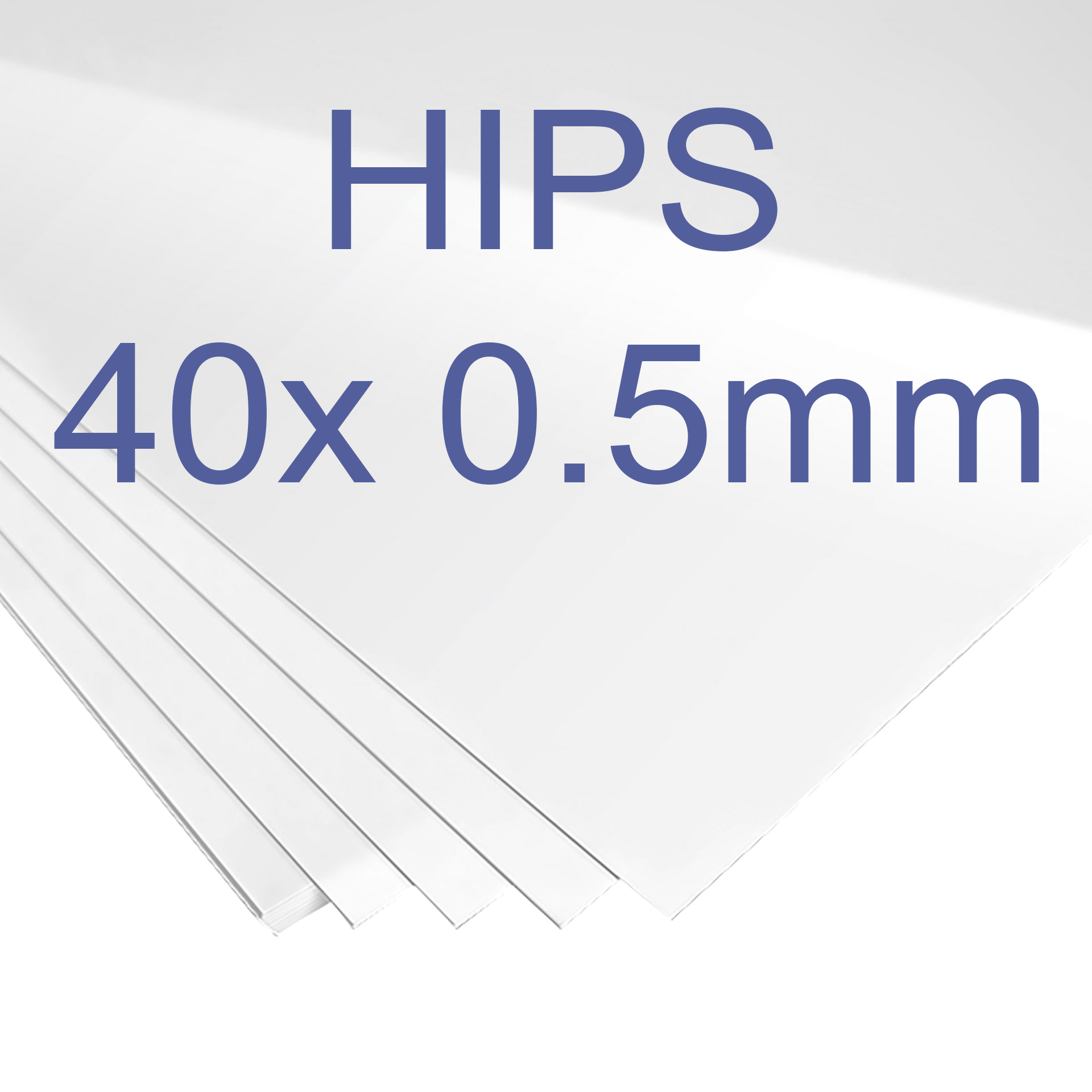 40 x 0.5mm High Impact Polystyrene (HIPS) Thermoformable sheets for your Vaquform.