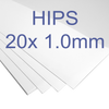 20x 1.0mm High Impact Polystyrene (HIPS) Thermoformable sheets for your Vaquform.