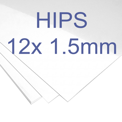 12 x 1.5mm High Impact Polystyrene (HIPS) Thermoformable sheets for your Vaquform.