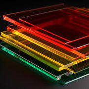 Three Colors Transparent Acrylic Sheets for laser cutters and engravers cos and diode lasers