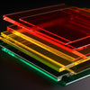 Three Colors Transparent Acrylic Sheets for laser cutters and engravers cos and diode lasers