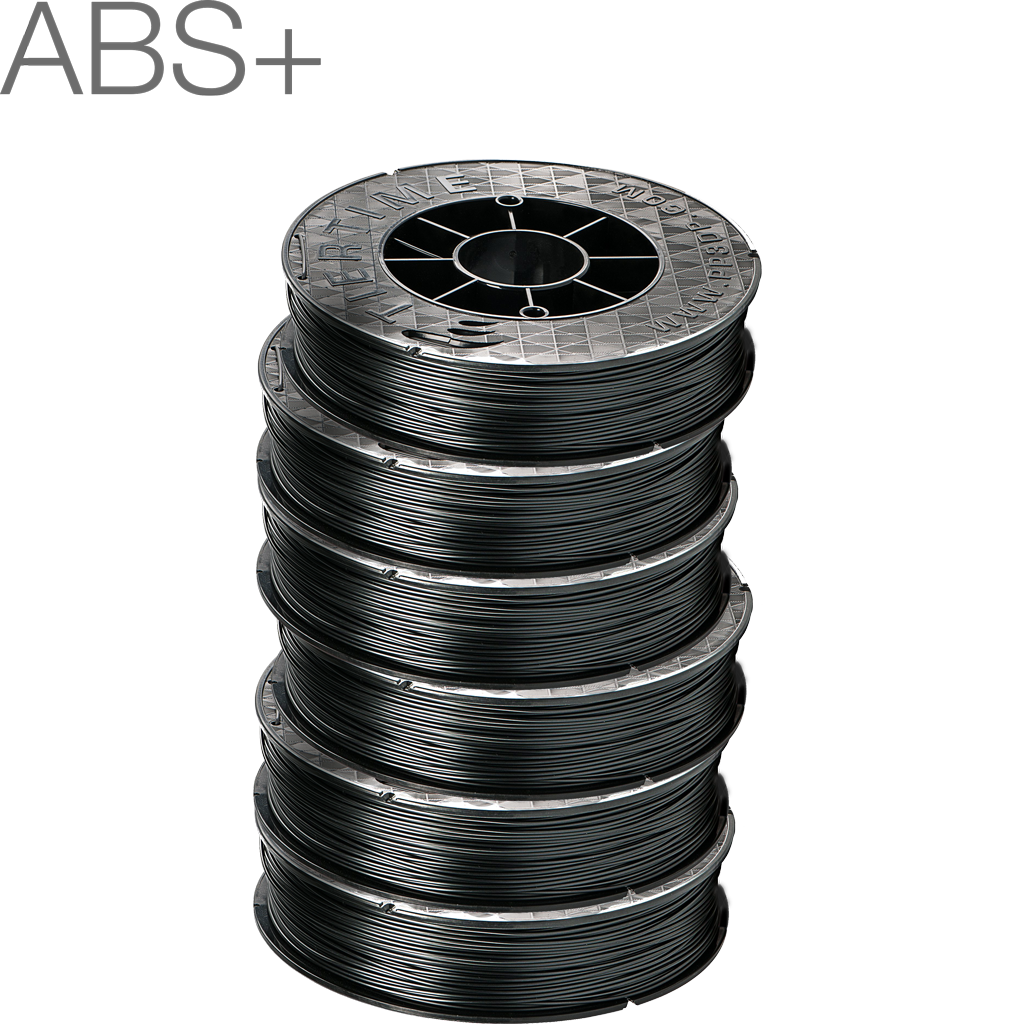Up Fila ABS+ Premium Black 3D Printing Filament by Tiertime six pack 1.75mm