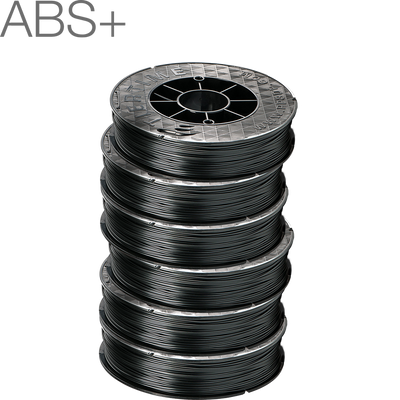 Up Fila ABS+ Premium Black 3D Printing Filament by Tiertime six pack 1.75mm