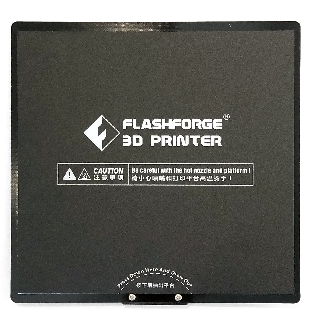 flashforge adventurer 3 III voxel 3d printer build plate flexible spring sheet front view