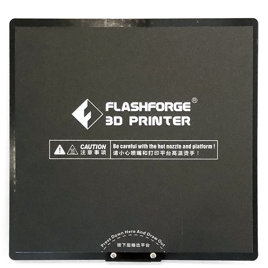 flashforge adventurer 3 III voxel 3d printer build plate flexible spring sheet front view