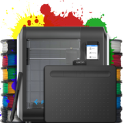 flashforge adventurer 3 III new 3D printer complete artist bundle wacom intuos and filament