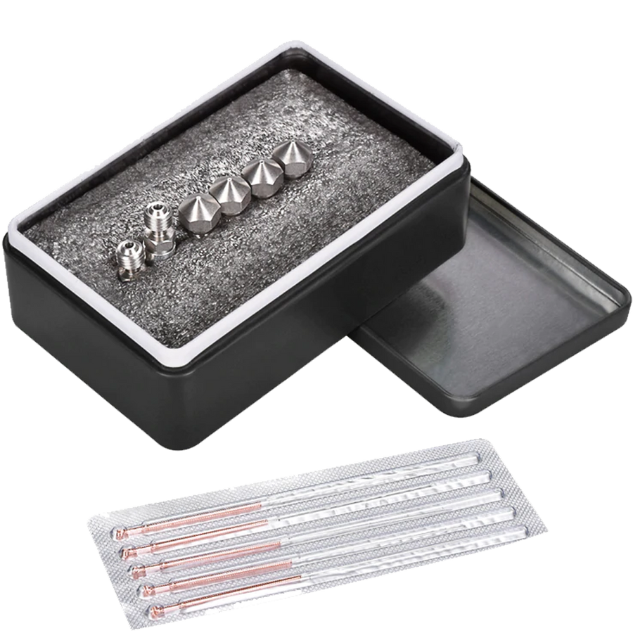 all metal 3d printer filament nozzle upgrade kit cleaning tools mk10 flashforge jelly bean