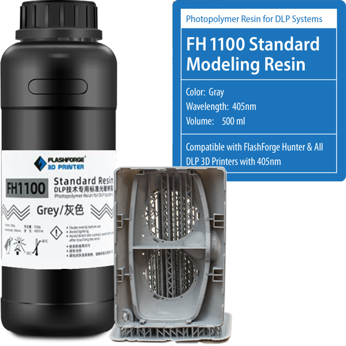 Flashforge FH1100 Standard Grey Resin for HUNTER DLP 3D Printer