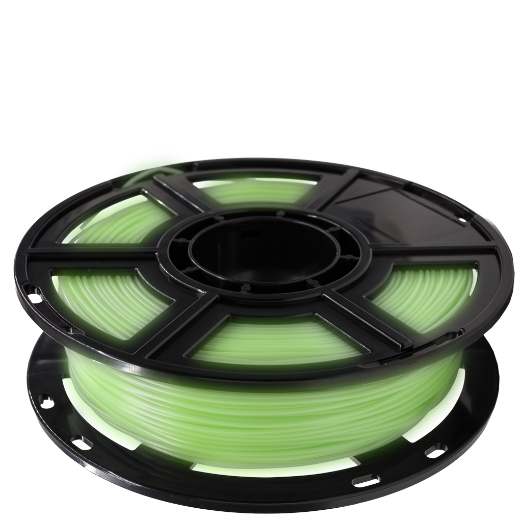 flashforge pla 3d printer filament glow in the dark green