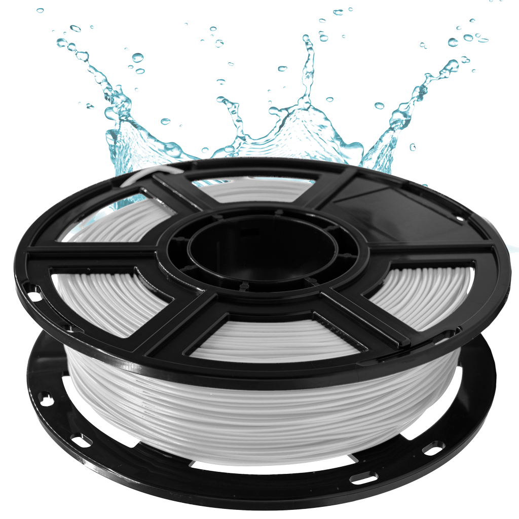 PVA flashforge filament water soluble dissolvable 3d printer printing 