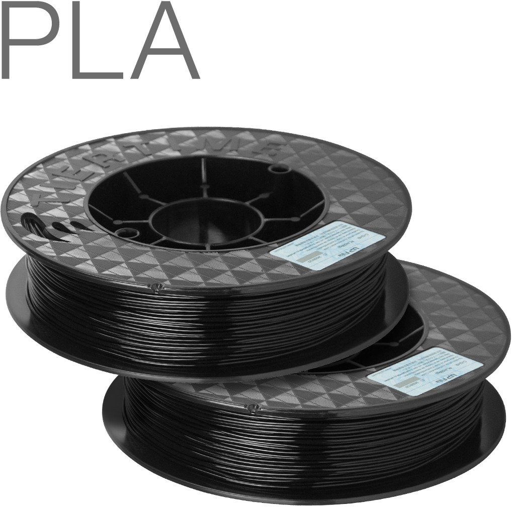 UP PLA filament by TierTime Black 500 gram twin pack