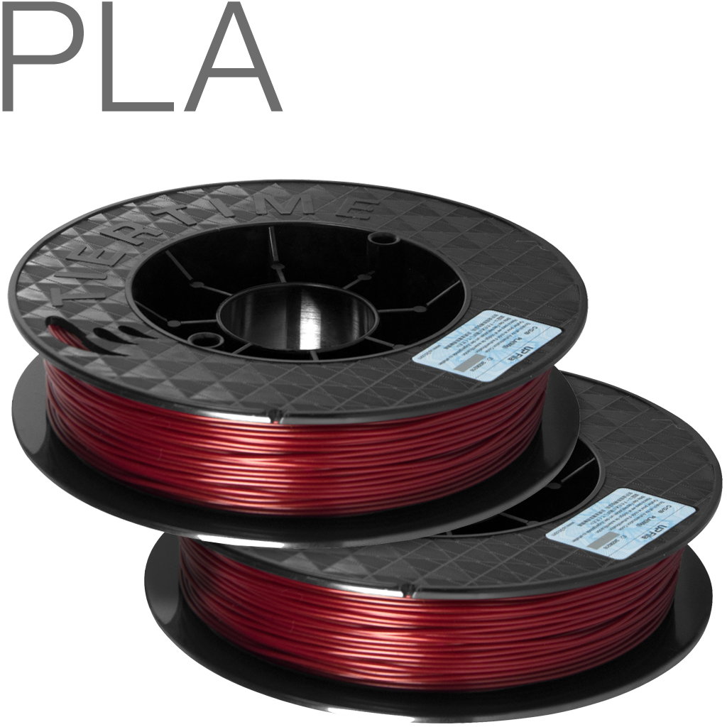 UP PLA filament by TierTime Burgundy Red 500 gram twin pack