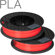 UP PLA filament by TierTime scarlet orange 500 gram twin pack